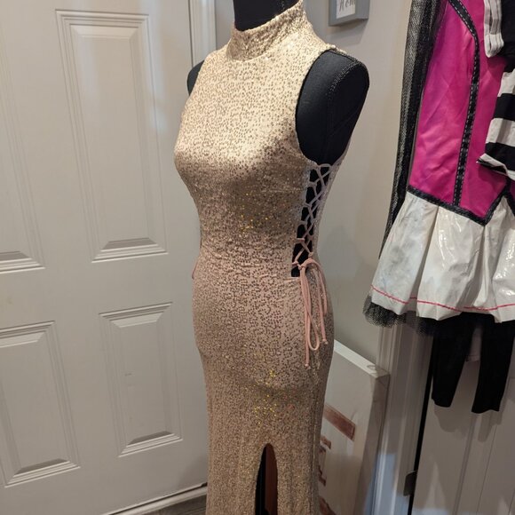 City Studio Full Length Sequined Dress Size 3 - Picture 1 of 16